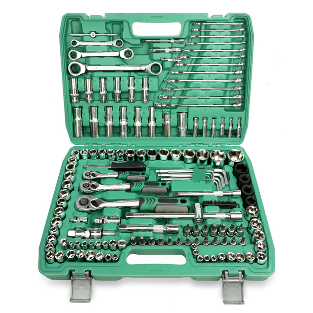 Set Of 151pcs Professional Hand Mechanic Socket Wrench Tool Set 151 In 1 Repair Tool For Cars,Motorcycles And Bicycles