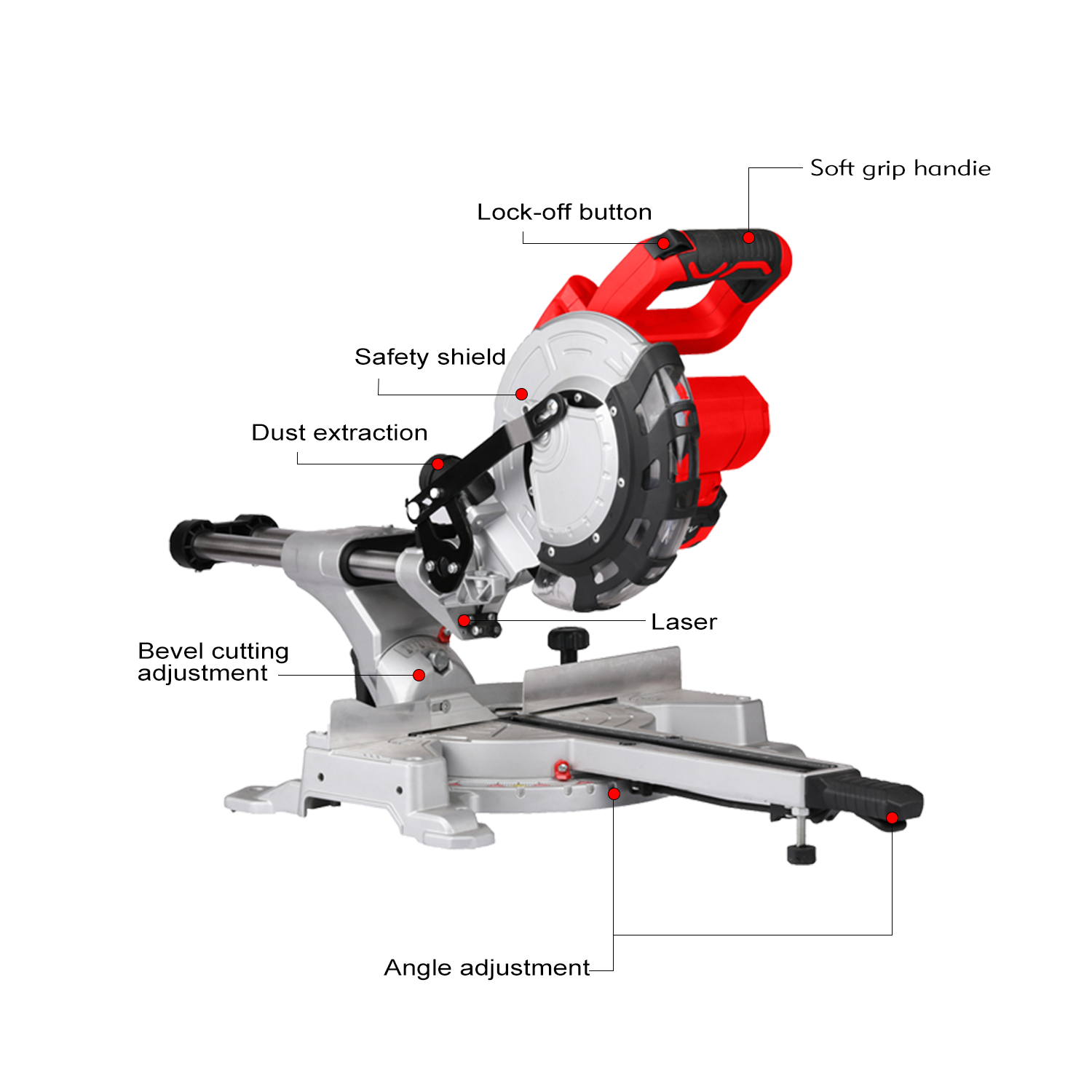 New Design Compound Electric Miter Saw for Aluminum And Wood Miter Saw Serra Circular Concrete Circular Saw