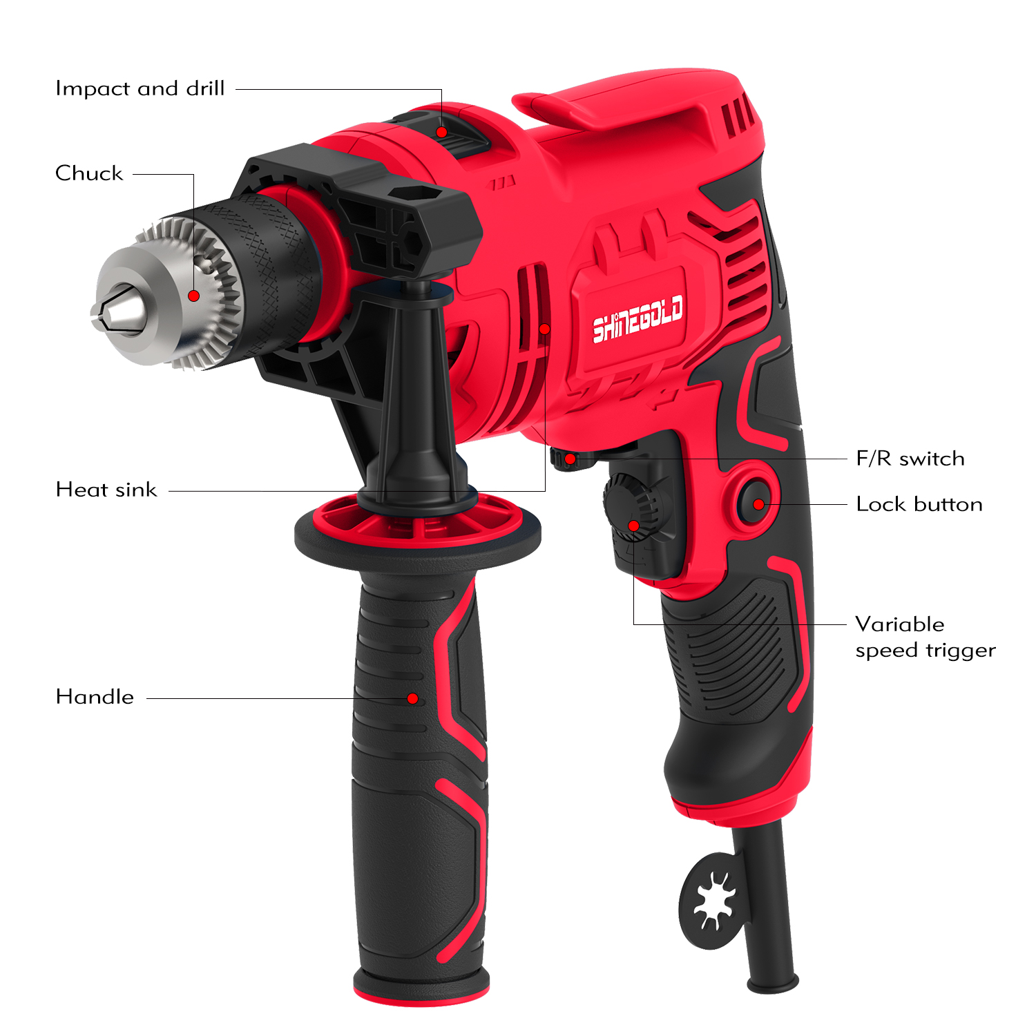 Factory Stylish Wholesale Electric Drill 13mm 1200W Power Drill